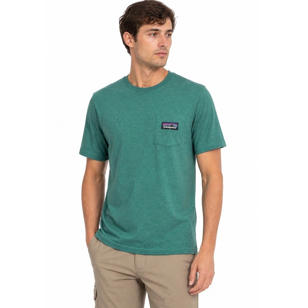 Patagonia Pocket Tee Green M Logo Lightweight Casual Shirt